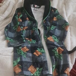 Star Wars Kids Pajama Robe - Green and Black